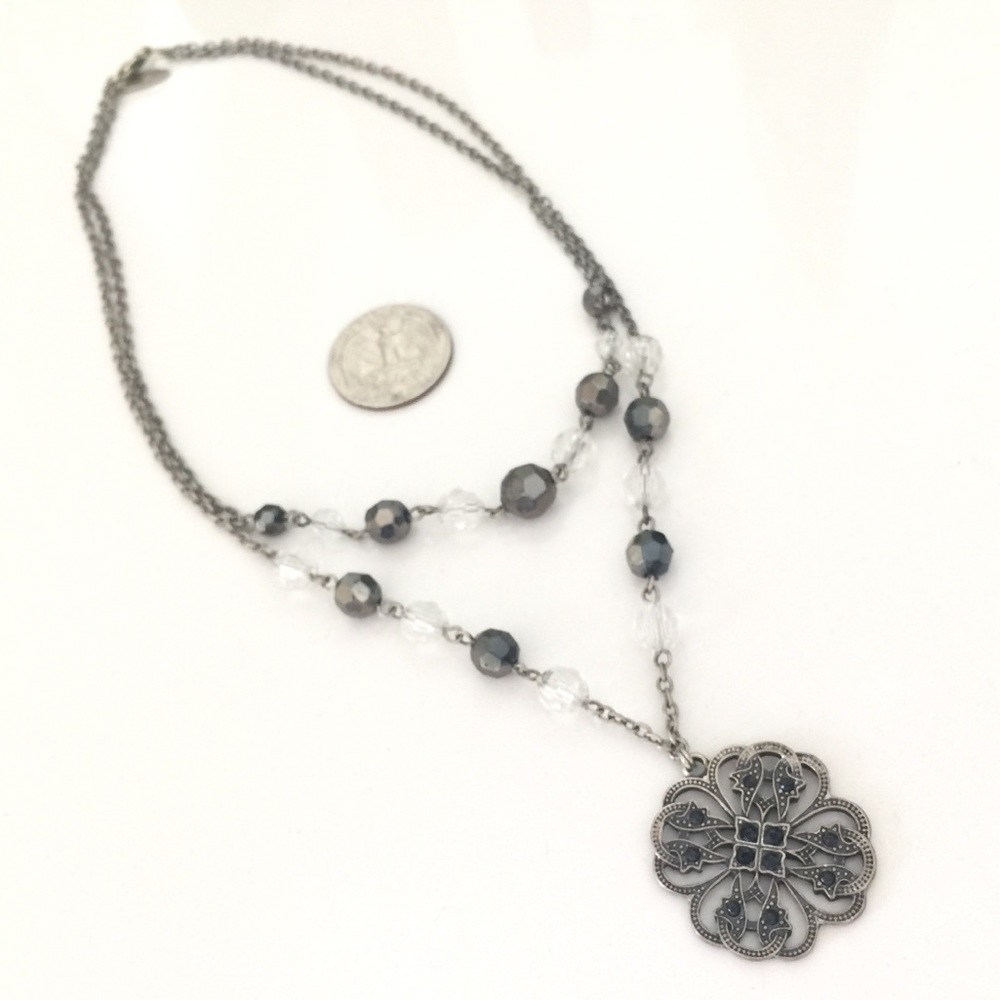 NY jeweled  layered necklace
